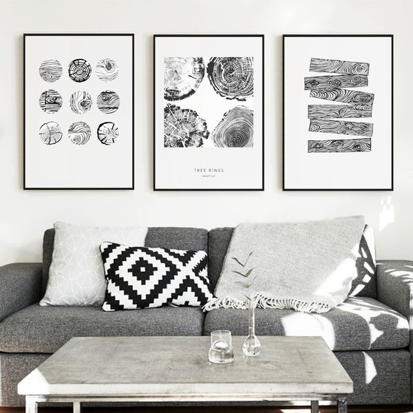 nordic black and white abstract tree rings canvas painting wall art picture for living room morden decoration picture no frame
nordic black and white abstract tree rings canvas painting wall art picture for living room morden decoration picture no frame