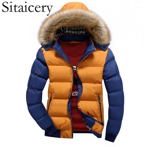 men's trench coats sitaicery down jacket man winter thick warm hooded hat detachable fur collar clothing s-4xl 2021 coat wholesale1, Tan;black
men's trench coats sitaicery down jacket man winter thick warm hooded hat detachable fur collar clothing s-4xl 2021 coat wholesale1, Tan;black