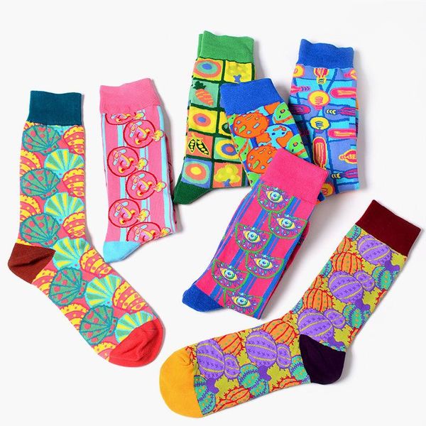 new europe the united states tide brand women happy socks color funny couple socks pope's illustration series sokken, Black
new europe the united states tide brand women happy socks color funny couple socks pope's illustration series sokken, Black