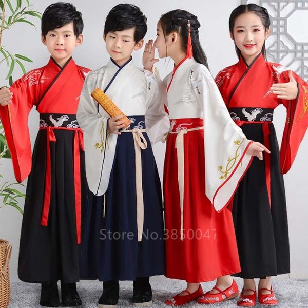 chineses costume girl boy hanfu dress traditional performance dance embroidery child new year party ancient dynasty tang suit, Black;red
chineses costume girl boy hanfu dress traditional performance dance embroidery child new year party ancient dynasty tang suit, Black;red