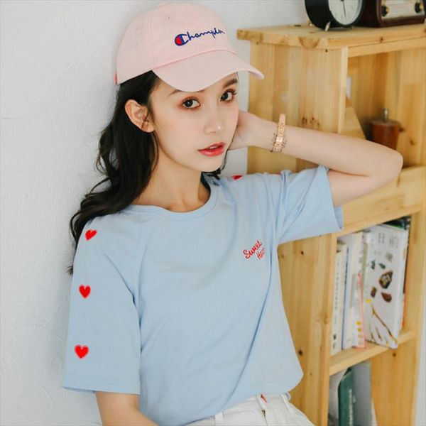 harajuku t shirt women summer cotton love heart embroidery tshirt preppy style casual korean clothes o neck kawaii tumblr, White
harajuku t shirt women summer cotton love heart embroidery tshirt preppy style casual korean clothes o neck kawaii tumblr, White