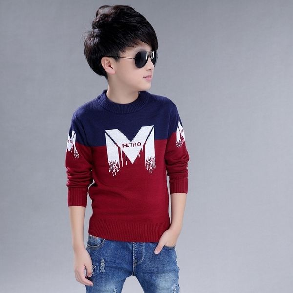 children's sweater winter new cotton clothing hedging round collar sweater boys sweater children's clothing 201128, Blue
children's sweater winter new cotton clothing hedging round collar sweater boys sweater children's clothing 201128, Blue