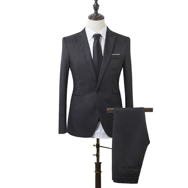 2021 fishion men slim fit business leisure one button formal two-piece suit for groom wedding, White;black
2021 fishion men slim fit business leisure one button formal two-piece suit for groom wedding, White;black