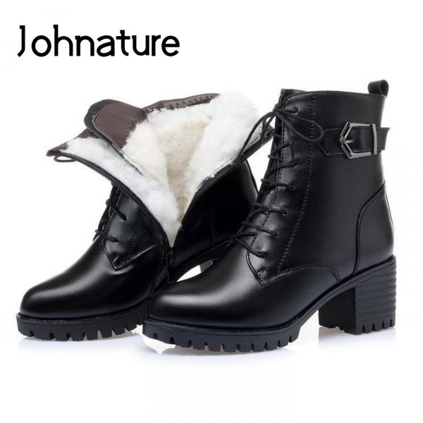 boots johnature ankle thick women 2021 winter shoes genuine leather round toe zip sewing wool handmade platform, Black
boots johnature ankle thick women 2021 winter shoes genuine leather round toe zip sewing wool handmade platform, Black