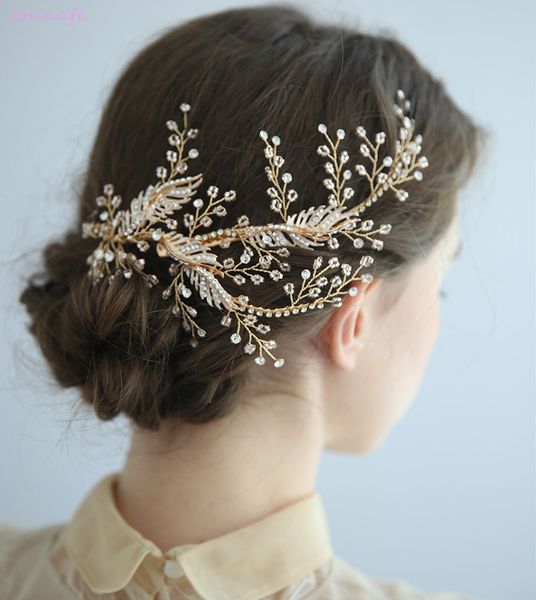 delicate handmade bridal hair clip jewelry gold leaf headpiece for women prom pearls wedding hair ornament, Golden;silver
delicate handmade bridal hair clip jewelry gold leaf headpiece for women prom pearls wedding hair ornament, Golden;silver