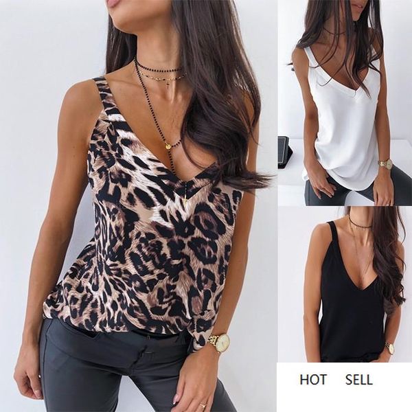 womens leopard v-neck loose tank summer sleeveless backless solid color vest woman new style fashion tshirts camis, White
womens leopard v-neck loose tank summer sleeveless backless solid color vest woman new style fashion tshirts camis, White