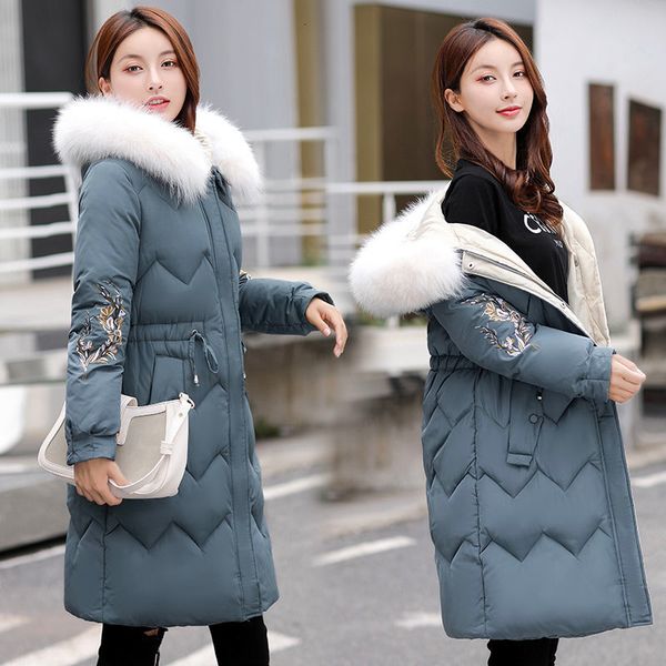 2021 new winter women's down cotton jacket thicken keep warm women parkas plus size overcoat female embroidered coat a419 k2et, Black
2021 new winter women's down cotton jacket thicken keep warm women parkas plus size overcoat female embroidered coat a419 k2et, Black