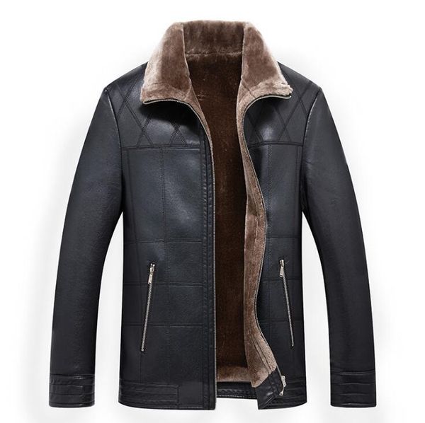 men's fur & faux long-sleeve male coats zipper mens business casual pu leather jacket brand fashion winter warm clothes outerwear, Black
men's fur & faux long-sleeve male coats zipper mens business casual pu leather jacket brand fashion winter warm clothes outerwear, Black
