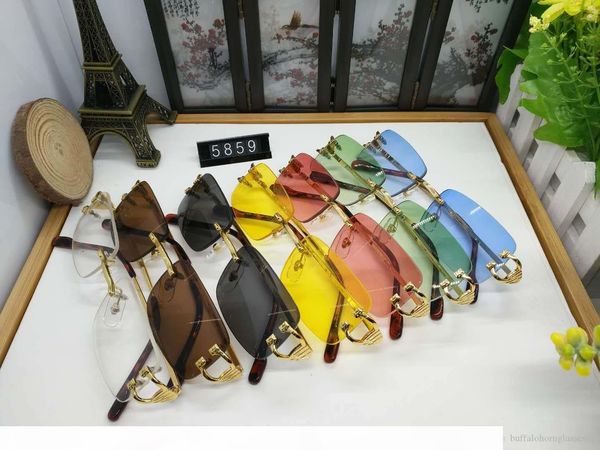 selling polarized outdoor rimless sunglasses for mens gold metal fashion red black blue lens sun glasses come with box lunettes gafas, White;black
selling polarized outdoor rimless sunglasses for mens gold metal fashion red black blue lens sun glasses come with box lunettes gafas, White;black