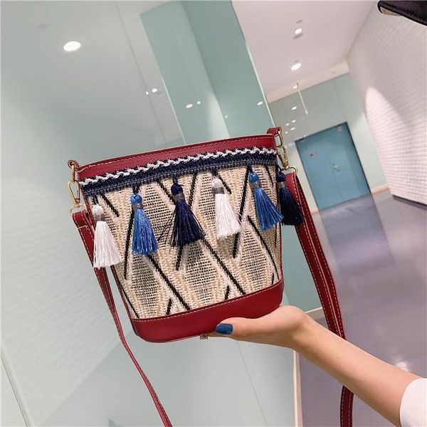 new fairy small bag fashion straw tassel bucket bag trendy one-shoulder messenger beach
new fairy small bag fashion straw tassel bucket bag trendy one-shoulder messenger beach