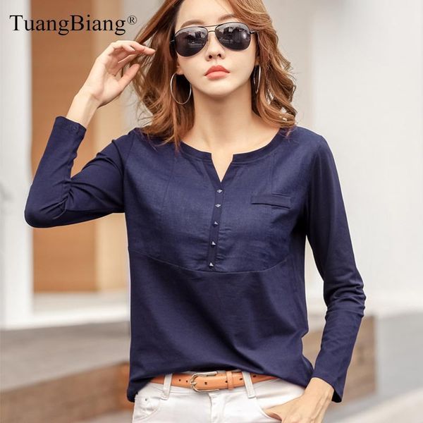 women's t-shirt autumn female 2021 slub cotton v-neck long sleeve women gem buttons navy blue fashion stitching pink orange t shirt1, White
women's t-shirt autumn female 2021 slub cotton v-neck long sleeve women gem buttons navy blue fashion stitching pink orange t shirt1, White