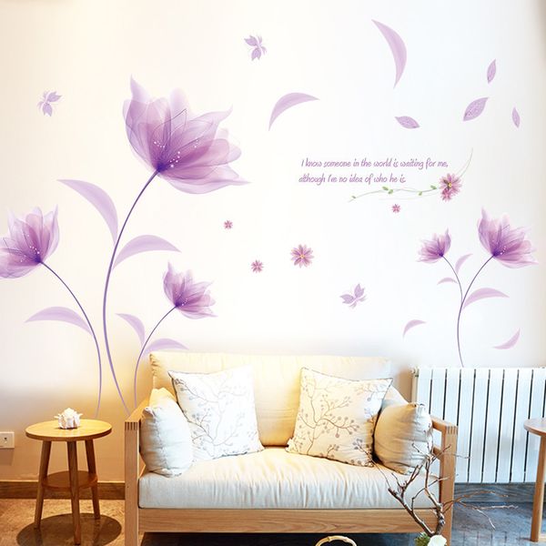 brand new stylish and diy purple flowers environment layout tv background decoration removable wall stickers
brand new stylish and diy purple flowers environment layout tv background decoration removable wall stickers