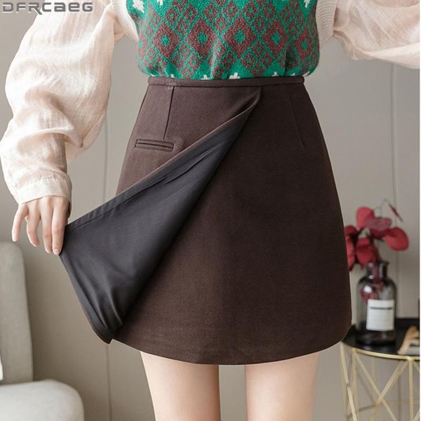 new winter woolen ladies skirts elegant brown black mini falda mujer irregular high waist skirt women vintage slit jupe femme
new winter woolen ladies skirts elegant brown black mini falda mujer irregular high waist skirt women vintage slit jupe femme