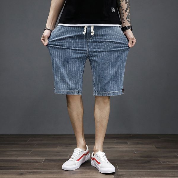 trendy cropped pants men's fat large size denim shorts summer thin shorts and trousers and trousers striped large loose stretch half pa, Blue
trendy cropped pants men's fat large size denim shorts summer thin shorts and trousers and trousers striped large loose stretch half pa, Blue