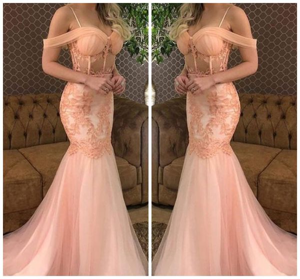 coral pink 2020 prom dresses illusion boning bodice mermaid formal evening gowns off the shoulder zip back tulle graduation dress, Black
coral pink 2020 prom dresses illusion boning bodice mermaid formal evening gowns off the shoulder zip back tulle graduation dress, Black