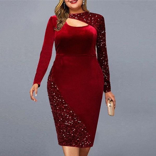 women's plus size sheath dress solid color round neck sequins long sleeve winter spring casual vintage prom dresses knee length dress c, Black
women's plus size sheath dress solid color round neck sequins long sleeve winter spring casual vintage prom dresses knee length dress c, Black