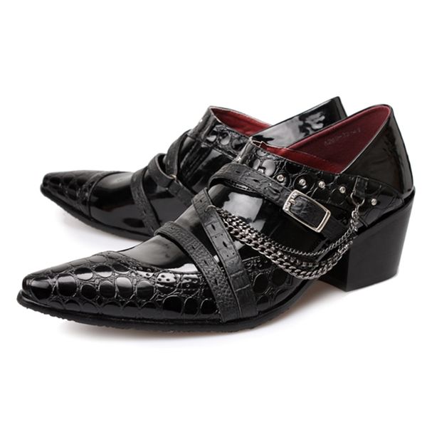 2020 formal men genuine leather crystal pointed to the buckle chain moccasins wedding shoes dressed as party zapatos 8uom, Black
2020 formal men genuine leather crystal pointed to the buckle chain moccasins wedding shoes dressed as party zapatos 8uom, Black
