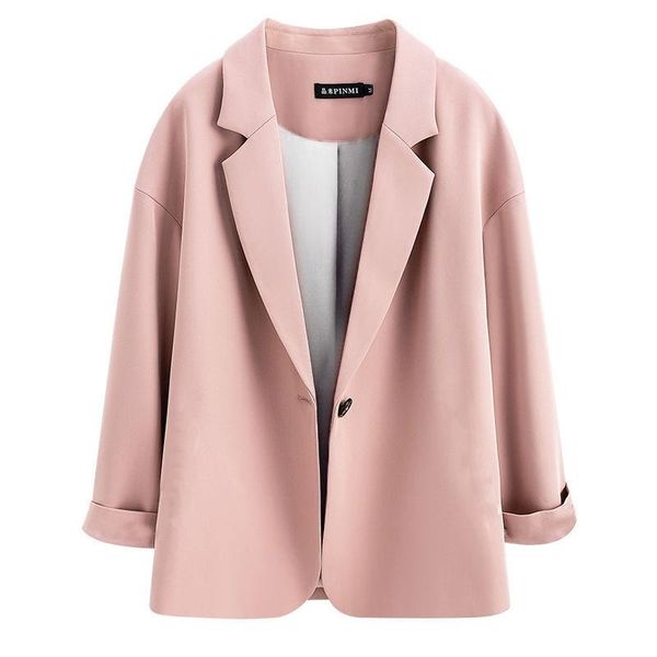 herstory blazers womens spring autumn notched single button drop shoulder solid loose chic female ladies outwears, White;black
herstory blazers womens spring autumn notched single button drop shoulder solid loose chic female ladies outwears, White;black