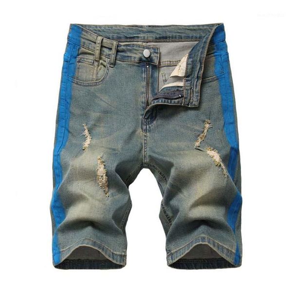 men's jeans kiovno men ripped holes denim shorts pleated stretch short for male washed size 28-421, Blue
men's jeans kiovno men ripped holes denim shorts pleated stretch short for male washed size 28-421, Blue