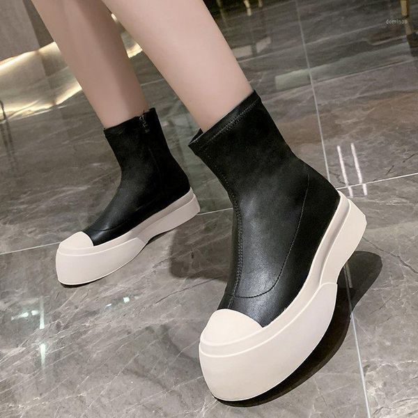 boots for women's air and versatile, net red thick soled new slim elastic casual short boots in autumn1, Black
boots for women's air and versatile, net red thick soled new slim elastic casual short boots in autumn1, Black
