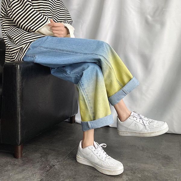korean men's gradient straight jeans 2020 summer women wear casual denim pants man loose wide leg jeans pants1, Blue
korean men's gradient straight jeans 2020 summer women wear casual denim pants man loose wide leg jeans pants1, Blue