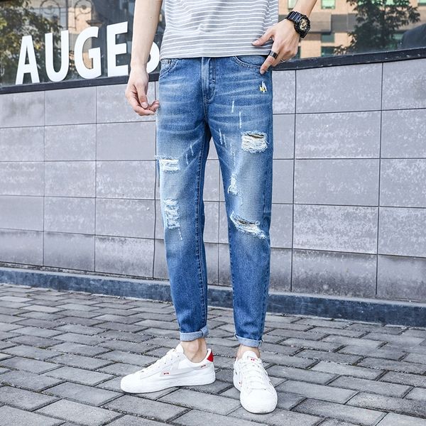 bqfc2 jeans men's trendy brand fashion tight skinny hole tight ankle-length 2020 lilh style fashion slim fit jeans pants men's beg, Blue
bqfc2 jeans men's trendy brand fashion tight skinny hole tight ankle-length 2020 lilh style fashion slim fit jeans pants men's beg, Blue