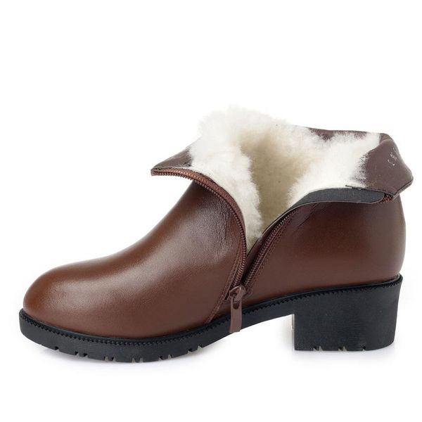 zxryxgs brand boots winter ankle boots 2020 new women genuine leather shoes fashion wild thick with warm wool snow, Black
zxryxgs brand boots winter ankle boots 2020 new women genuine leather shoes fashion wild thick with warm wool snow, Black