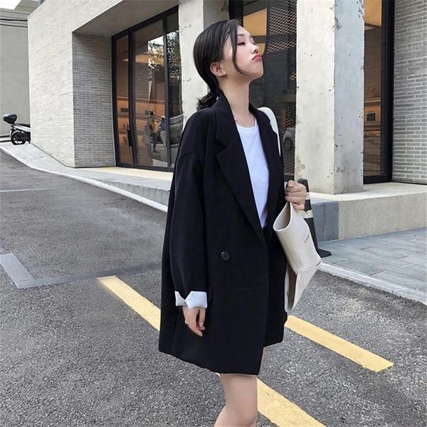 women's suits & blazers casual loose women blazer jackets work business suit coat vintage bouble breasted office lady long autumn, White;black
women's suits & blazers casual loose women blazer jackets work business suit coat vintage bouble breasted office lady long autumn, White;black