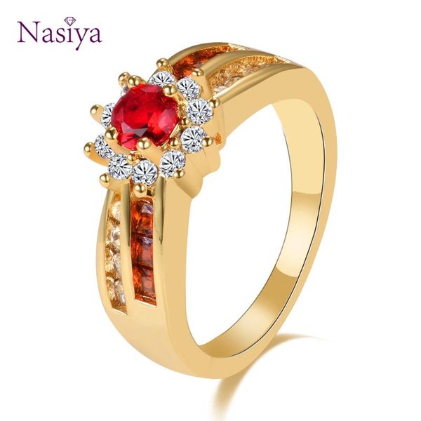 cluster rings fashion red gemstone women's rose gold color 925 sterling silver jewelry ring wedding anniversary engagement gifts, Golden;silver
cluster rings fashion red gemstone women's rose gold color 925 sterling silver jewelry ring wedding anniversary engagement gifts, Golden;silver