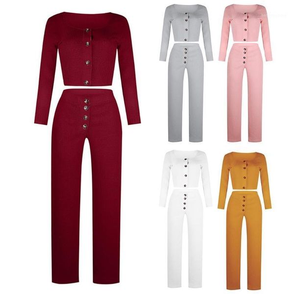 women ribbed knit 2 pieces outfits long sleeve square neck buttons cardigan crop wide leg pants solid color casual suit1, Gray
women ribbed knit 2 pieces outfits long sleeve square neck buttons cardigan crop wide leg pants solid color casual suit1, Gray