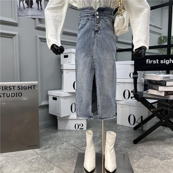vintage wash denim skirts for autumn 2020 will be versatile with high waist and hip split skirts, Black
vintage wash denim skirts for autumn 2020 will be versatile with high waist and hip split skirts, Black