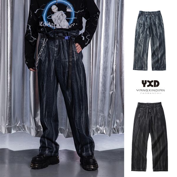 men's cotton printed dyed jeans trousers man gradient streetwear hip hop pants mens fashion goth punk rock loose straight pants q0105, Black;white
men's cotton printed dyed jeans trousers man gradient streetwear hip hop pants mens fashion goth punk rock loose straight pants q0105, Black;white