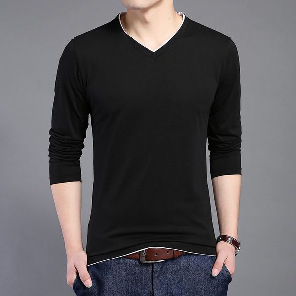 brand men's youth t-shirt pure cotton shape v-collar for male long sleeve kg-1127, White;black
brand men's youth t-shirt pure cotton shape v-collar for male long sleeve kg-1127, White;black