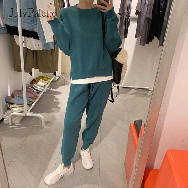 women's tracksuits julypalette casual knitted tracksuit women 2 pieces sets autumn winter o-neck sweater + harem pants female knit suit, Gray
women's tracksuits julypalette casual knitted tracksuit women 2 pieces sets autumn winter o-neck sweater + harem pants female knit suit, Gray