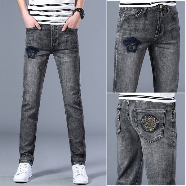 km3qd mei dusha summer thin men's and korean casual slim fit jeans and jeanstrousers jeans jeanselastic feet elastic style gray trouser, Blue
km3qd mei dusha summer thin men's and korean casual slim fit jeans and jeanstrousers jeans jeanselastic feet elastic style gray trouser, Blue