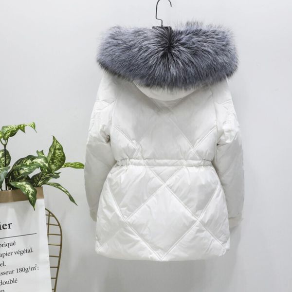 new duck down real fox suit women's bright face short style thickened waist thin winter coat damp white without fur collar, Black
new duck down real fox suit women's bright face short style thickened waist thin winter coat damp white without fur collar, Black