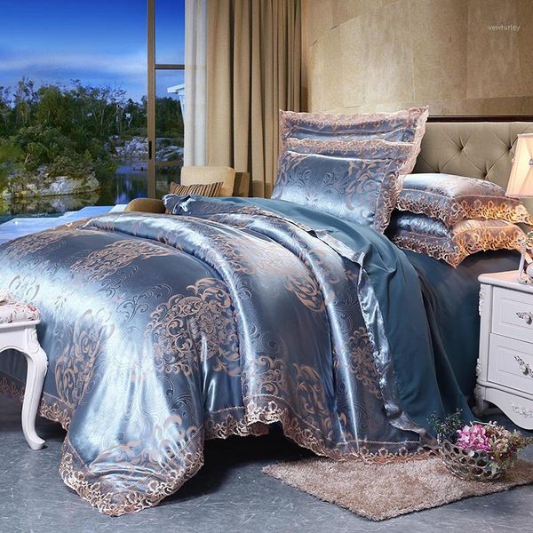 bedding sets blue lace satin jacquard bed set european style modal linen double rounded sheet pillowcases1
bedding sets blue lace satin jacquard bed set european style modal linen double rounded sheet pillowcases1