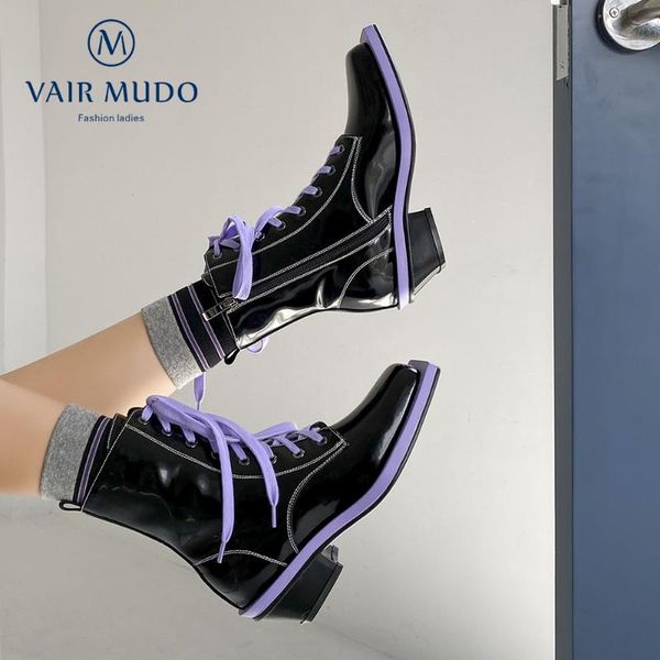 ankle boots shoes western women patent leather cross-tied square toe autumn winter fashion boots wedges lace-up dx139l, Black
ankle boots shoes western women patent leather cross-tied square toe autumn winter fashion boots wedges lace-up dx139l, Black