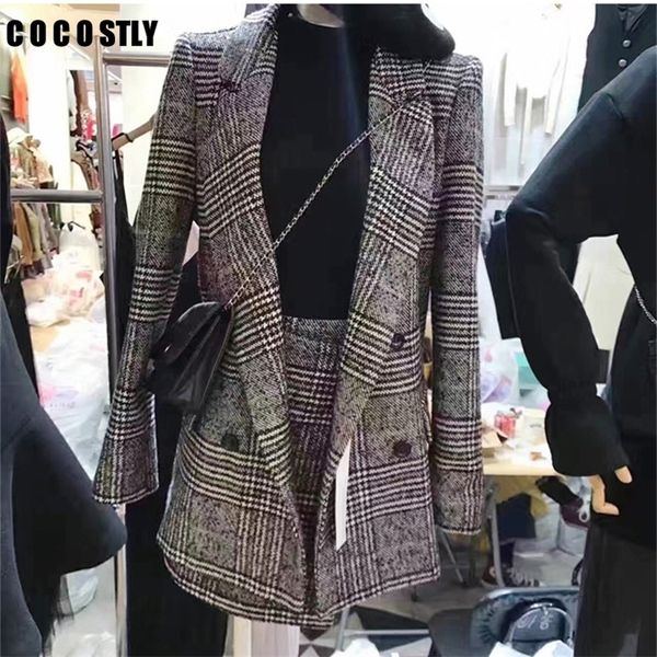 autumn 2 piece set women long sleeve jacket coat outwears plaid tweed skirts suit two outfits plus size 220314, White
autumn 2 piece set women long sleeve jacket coat outwears plaid tweed skirts suit two outfits plus size 220314, White