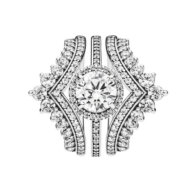 3 in 1 luxury ring set princess rings round sparkle halo ring for pandora 925 sterling silver ring with original box, Slivery;golden
3 in 1 luxury ring set princess rings round sparkle halo ring for pandora 925 sterling silver ring with original box, Slivery;golden