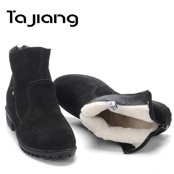 boots ta jiang cow suede snow women winter warm plush genuine leather autumn ladies zip ankle for shoes woman, Black
boots ta jiang cow suede snow women winter warm plush genuine leather autumn ladies zip ankle for shoes woman, Black