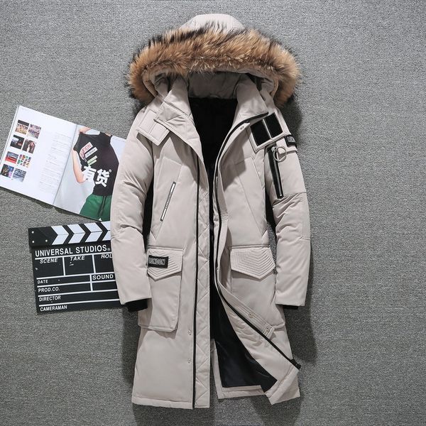 2020 new down jacket men's mid-length korean style slim warmth thickening young large fur collar trend, Black
2020 new down jacket men's mid-length korean style slim warmth thickening young large fur collar trend, Black