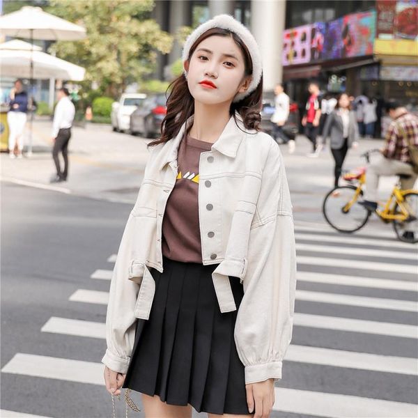 new design stylish short denim jacket streetwear solid pockets jackets fashion girls women spring outerwear clothing student, Black;brown
new design stylish short denim jacket streetwear solid pockets jackets fashion girls women spring outerwear clothing student, Black;brown