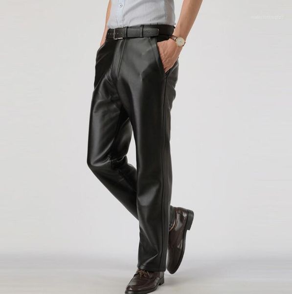 men's pants plus velvet thick leather mens feet fashion loose motorcycle pu trousers for men personality pantalon homme winter1, Black
men's pants plus velvet thick leather mens feet fashion loose motorcycle pu trousers for men personality pantalon homme winter1, Black