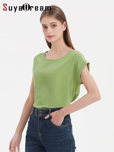 suyadream woman silk tee 100%real silk bat sleeved solid candy colors o neck t shirt 2022 summer 220224, White
suyadream woman silk tee 100%real silk bat sleeved solid candy colors o neck t shirt 2022 summer 220224, White