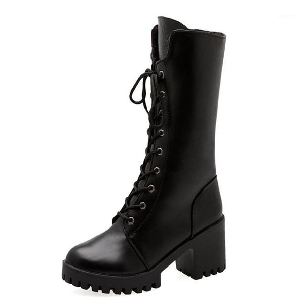 boots winter british thick-heeled mid-tube women's plus velvet high-heel lace-up snow short shoes1, Black
boots winter british thick-heeled mid-tube women's plus velvet high-heel lace-up snow short shoes1, Black