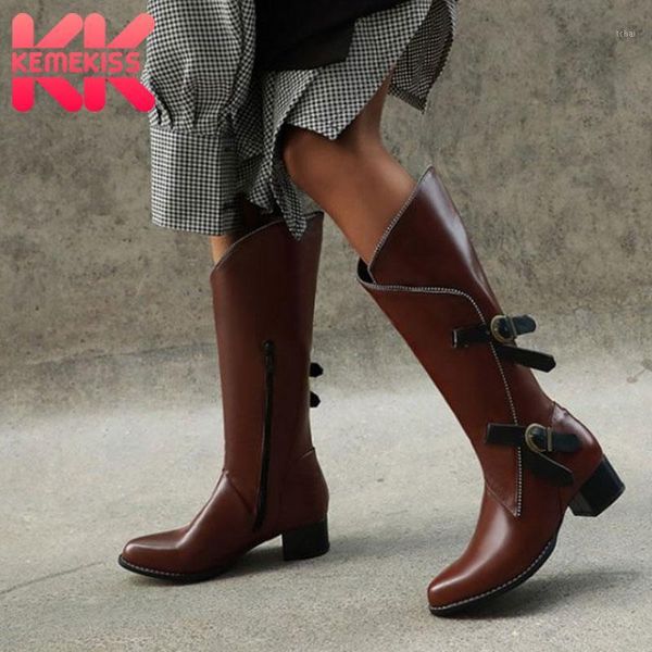boots kemekiss 2021 vintage style women mid-calf solid color shoes fashion thick heel buckle mujer zapatos size 35-461, Black
boots kemekiss 2021 vintage style women mid-calf solid color shoes fashion thick heel buckle mujer zapatos size 35-461, Black