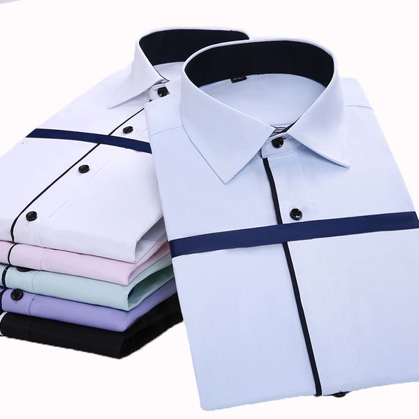 2021 new spring long sleeve men's business casual shirt solid color for brand men formal male clothing fit lzud, White;black
2021 new spring long sleeve men's business casual shirt solid color for brand men formal male clothing fit lzud, White;black