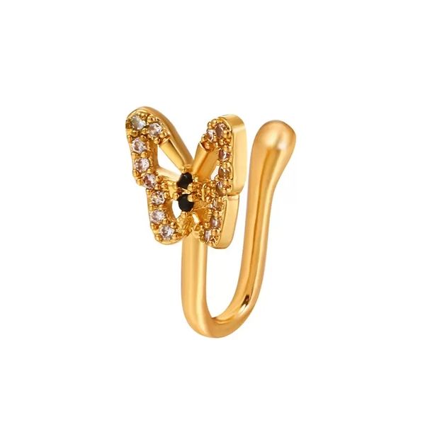 bling bling crystal butterfly fake piercing nose rings punk creative non piercing clip nose ring ear clip nose cuff body jewelry, Silver
bling bling crystal butterfly fake piercing nose rings punk creative non piercing clip nose ring ear clip nose cuff body jewelry, Silver