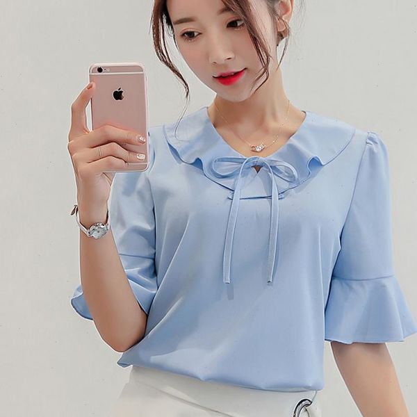 new women short sleeve casual chiffon blouse fashion korean elegant women clothes streetwear summer 2021 women blue shirt, White
new women short sleeve casual chiffon blouse fashion korean elegant women clothes streetwear summer 2021 women blue shirt, White